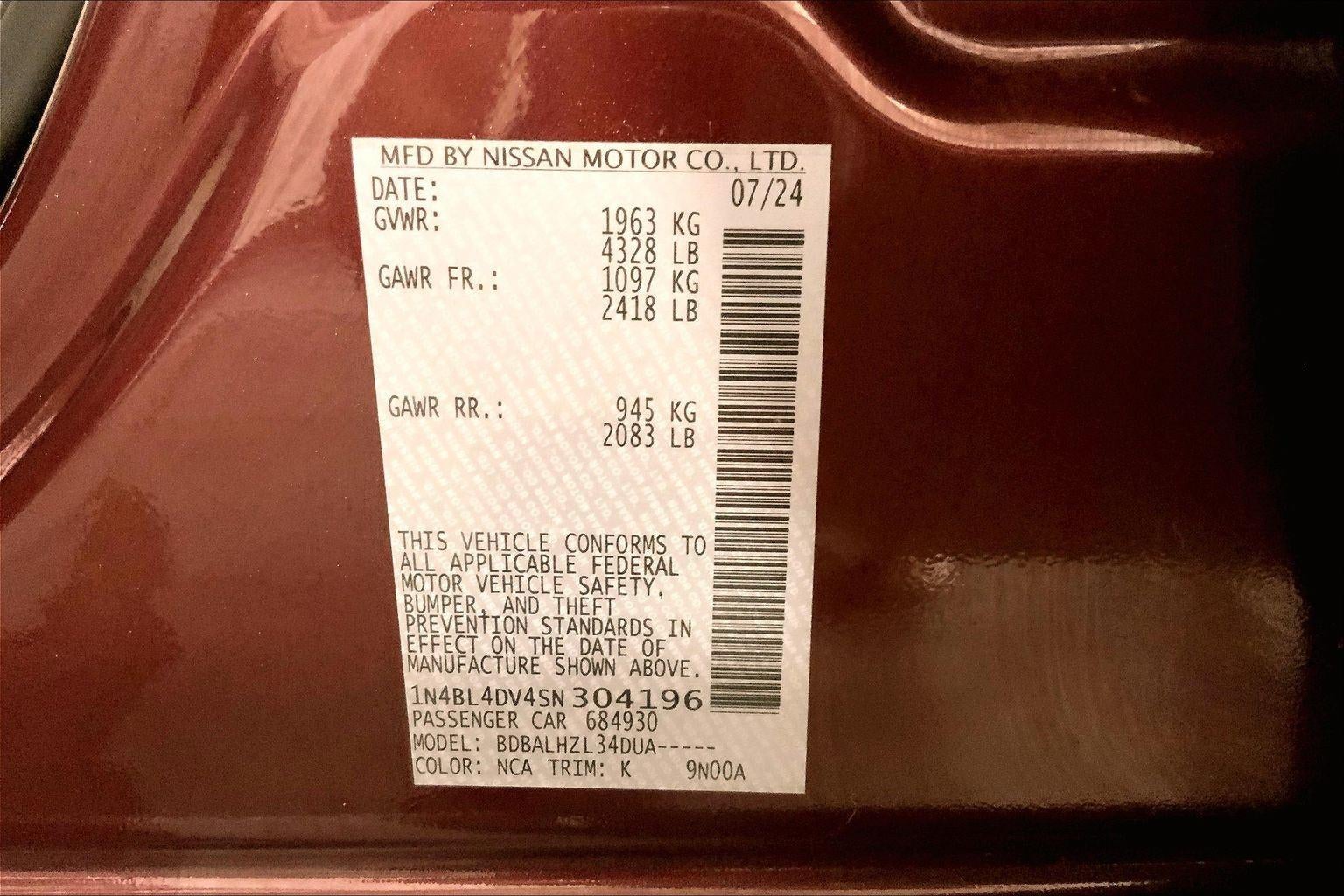 2025 Nissan Altima SV