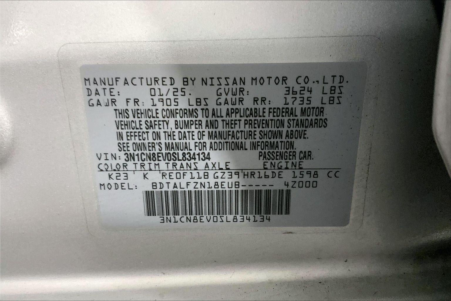 2025 Nissan Versa SV