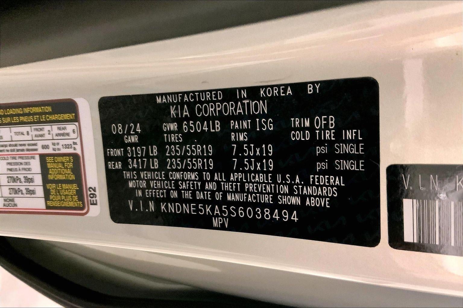 2025 Kia Carnival Hybrid SX