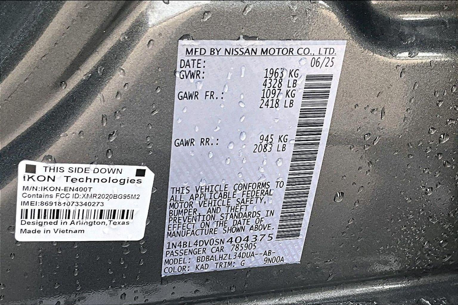 2025 Nissan Altima SV