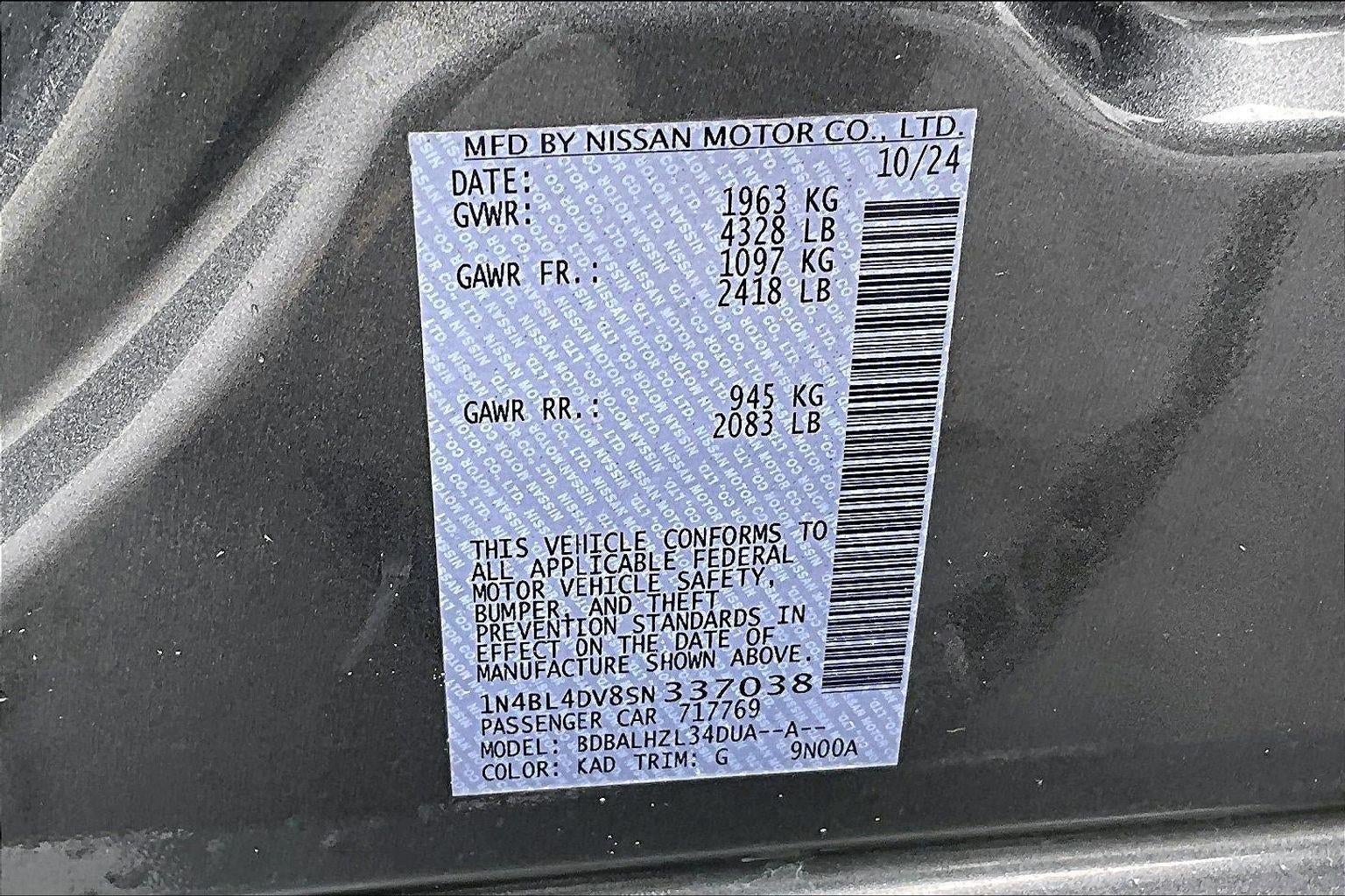 2025 Nissan Altima SV