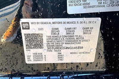 2022 GMC Sierra 1500 Limited SLT