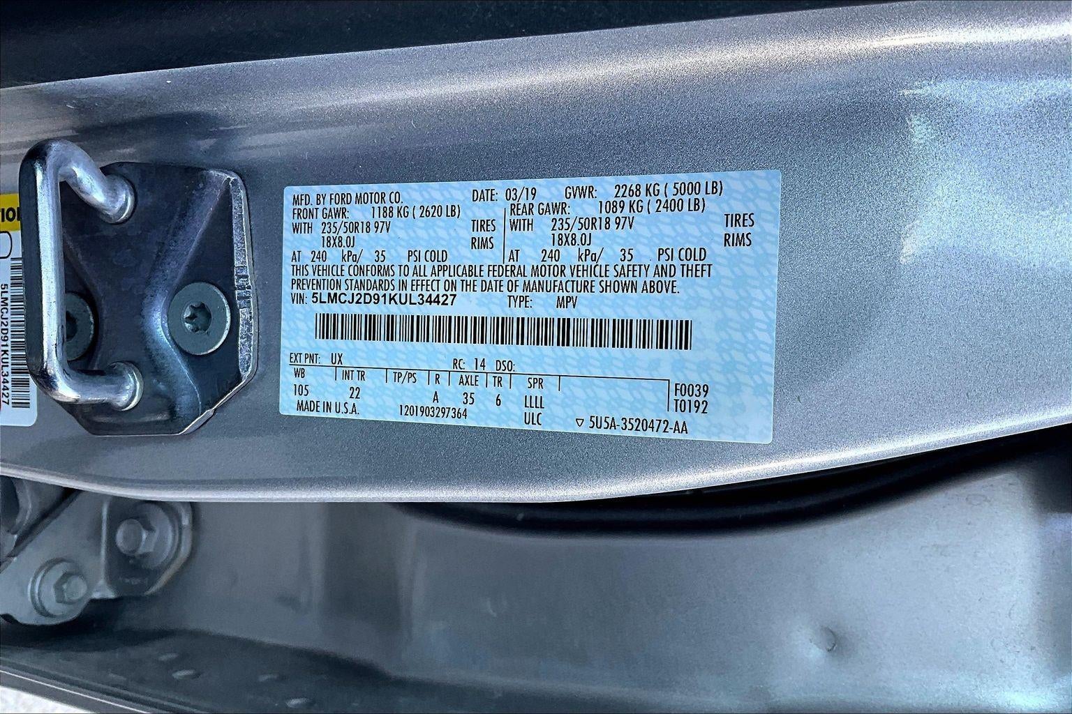 2019 Lincoln MKC Select