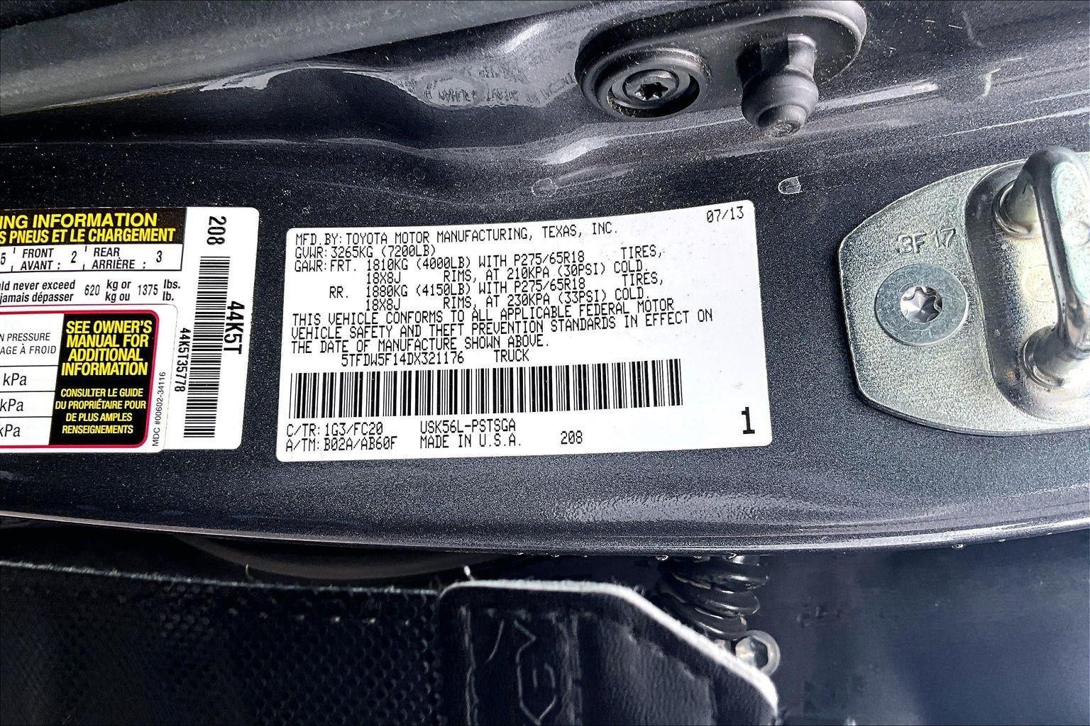 2013 Toyota Tundra 4WD Truck CREW 4WD FFV V8 5