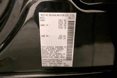 2025 Nissan Altima SV