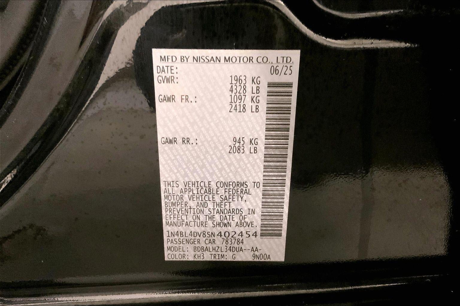 2025 Nissan Altima SV