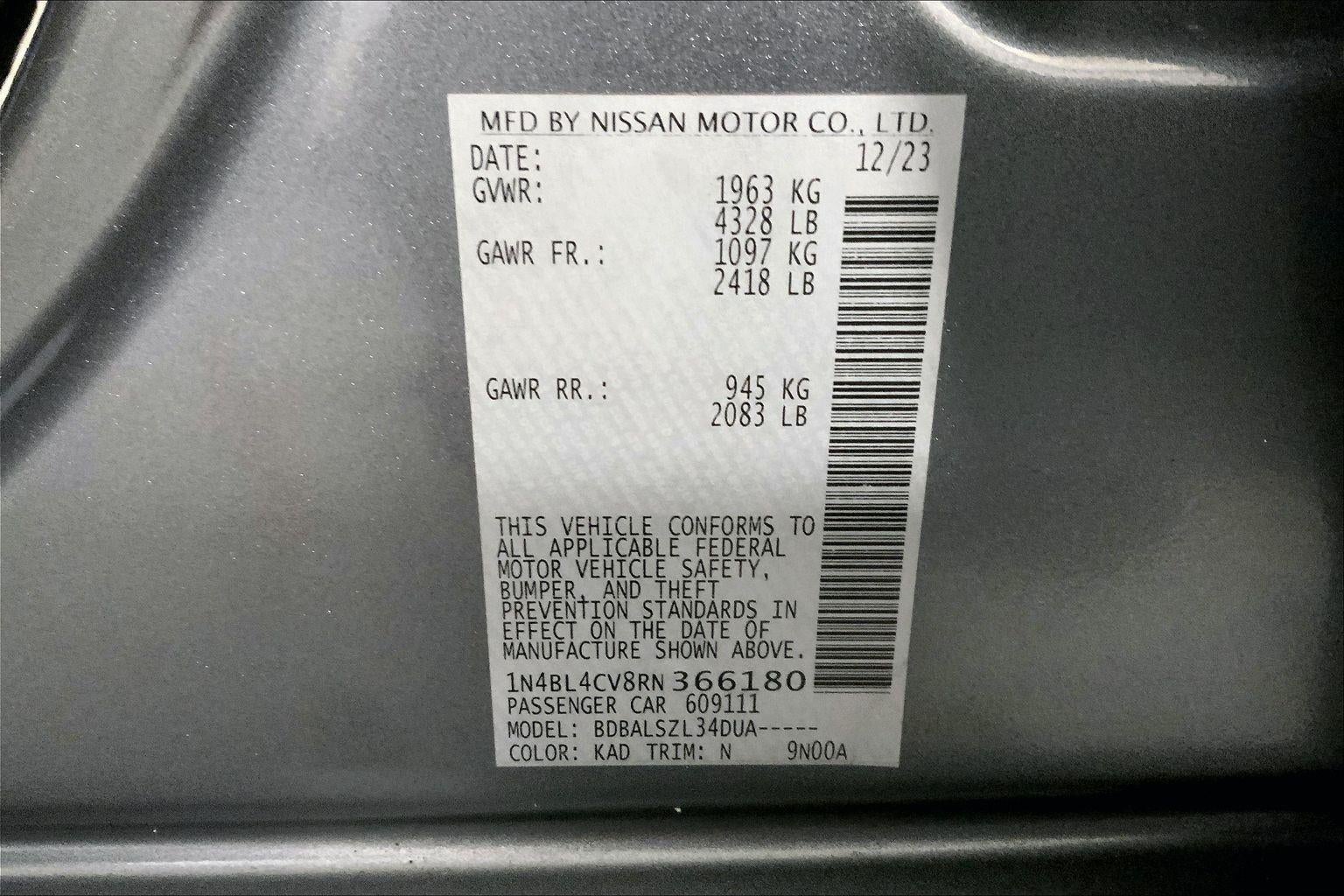 2024 Nissan Altima 2.5 SR