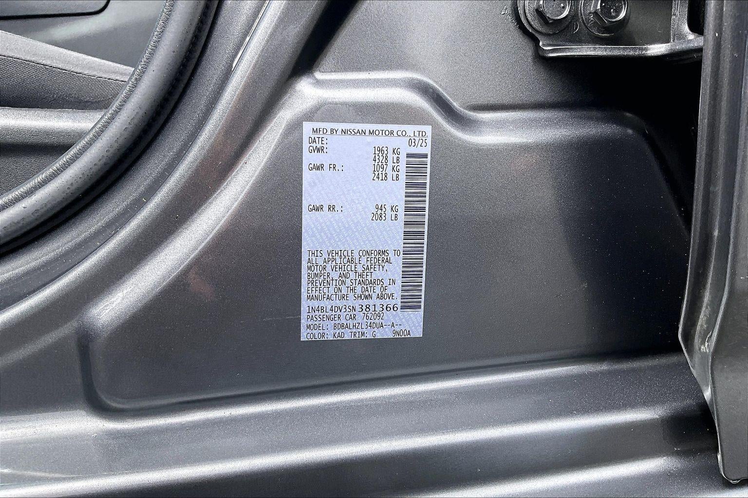 2025 Nissan Altima SV