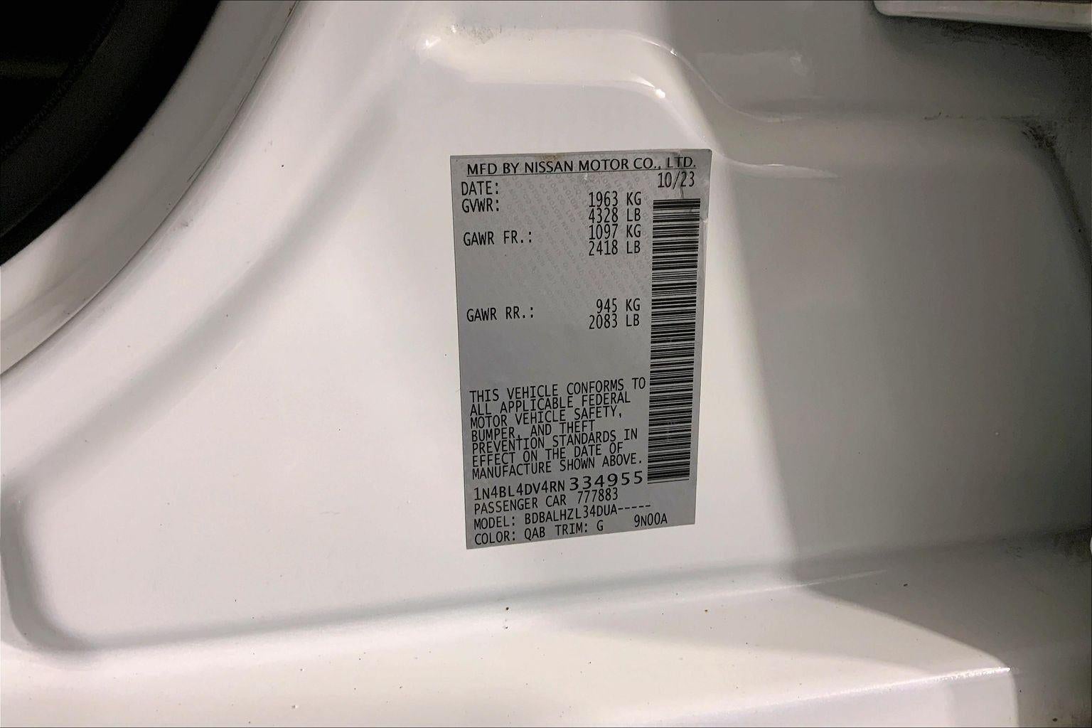 2024 Nissan Altima 2.5 SV