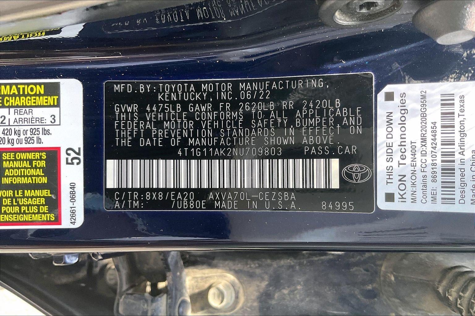 2022 Toyota Camry SE
