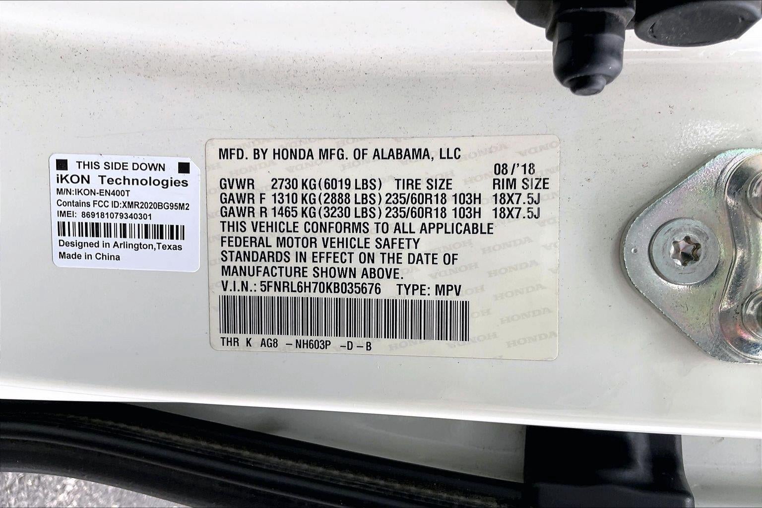 2019 Honda Odyssey EX-L