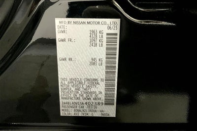 2025 Nissan Altima SV