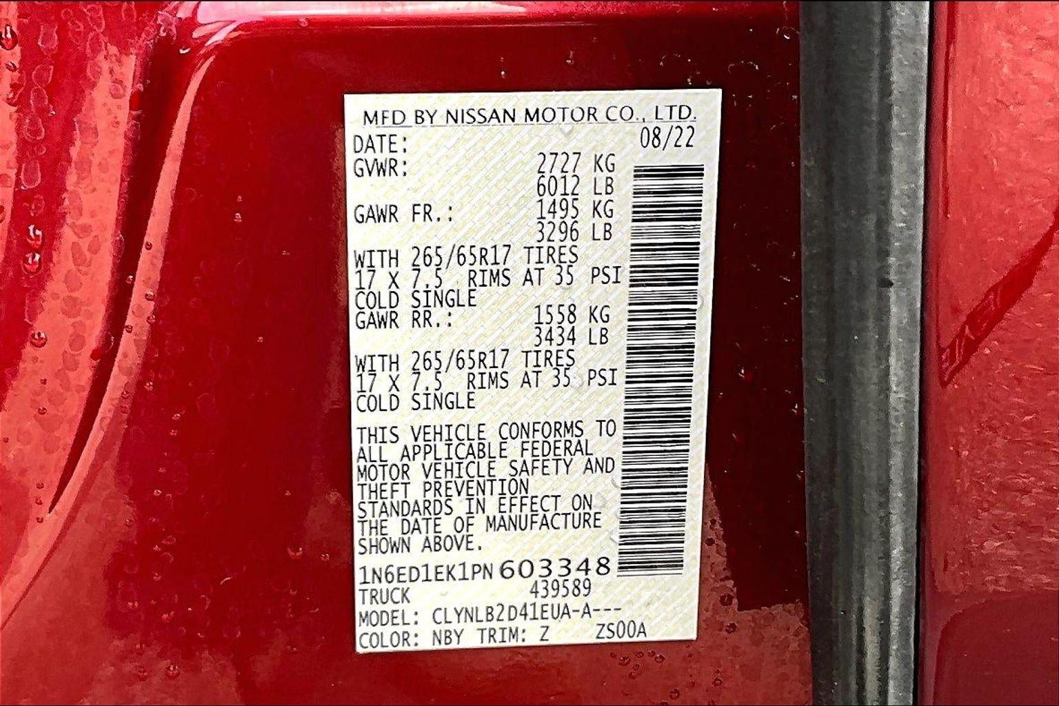 2023 Nissan Frontier SV