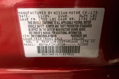 2025 Nissan Versa SV
