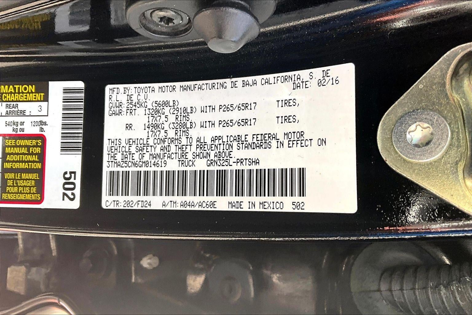 2016 Toyota Tacoma SR5