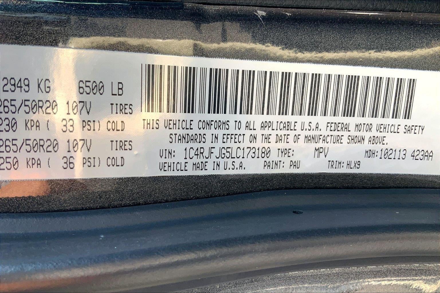 2020 Jeep Grand Cherokee Summit 4x4