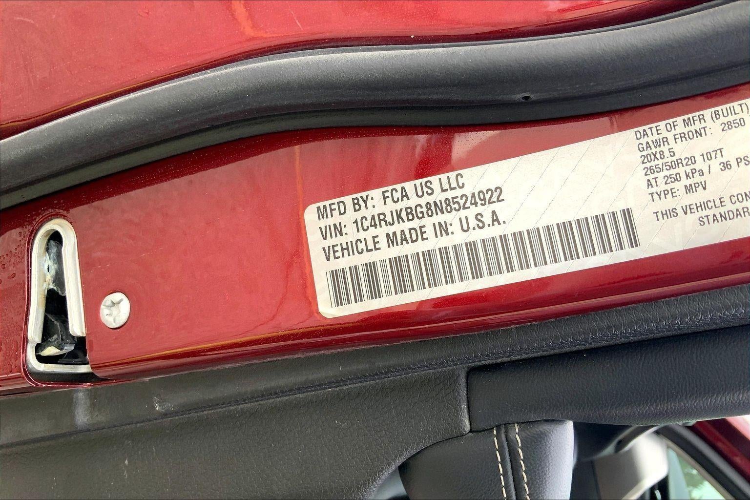 2022 Jeep Grand Cherokee L Limited 4x4