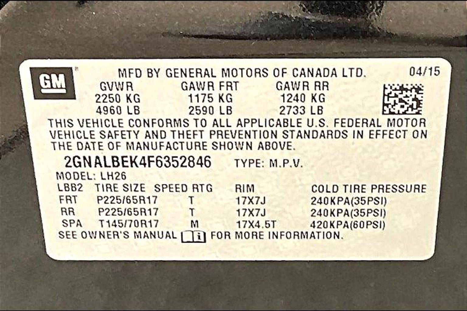 2015 Chevrolet Equinox LT