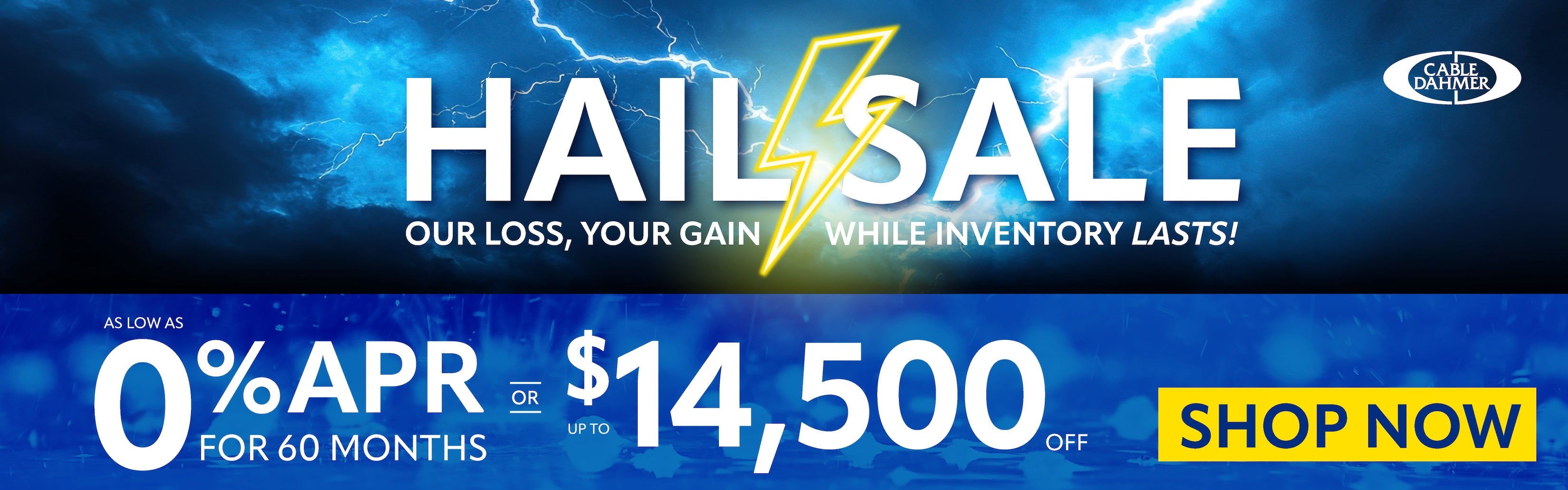 HAIL SALE "Our loss is your gain" "While inventory lasts" As