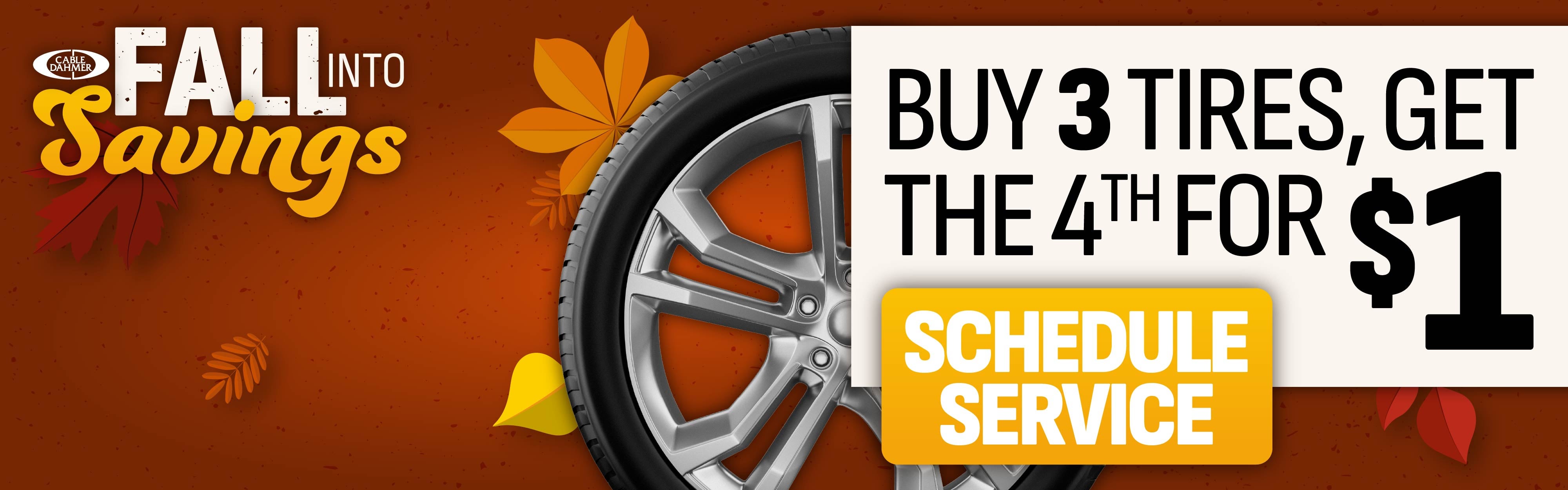 Buy 3 Tires, Get the 4th for $1