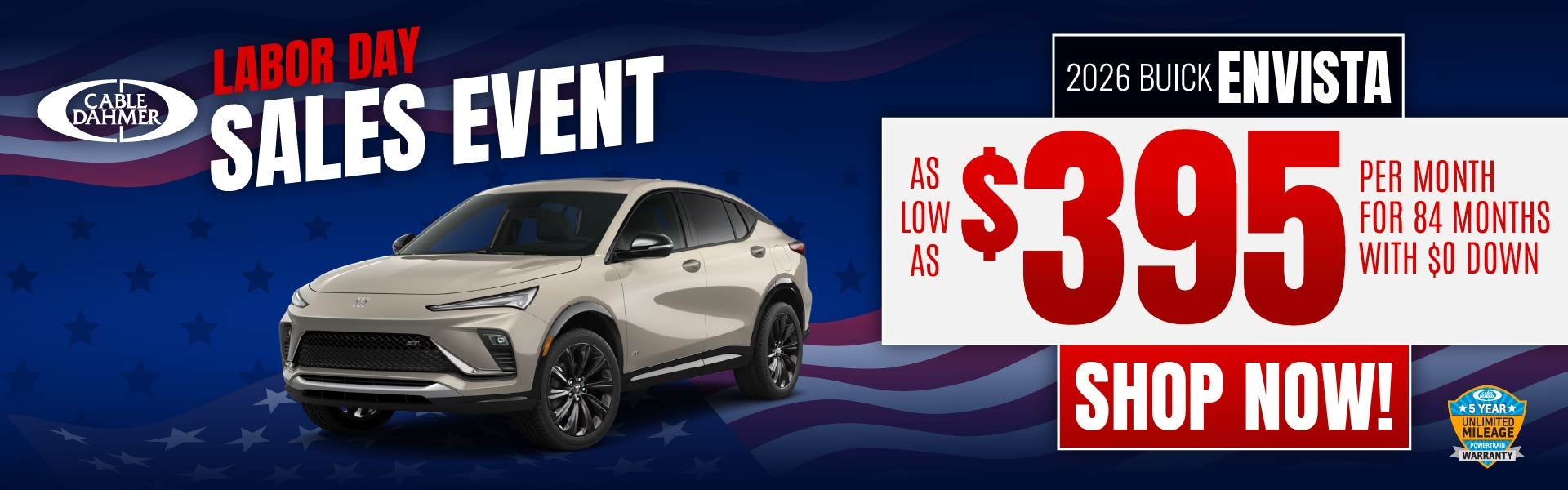 2026 Buick Envista as low as $395 a month