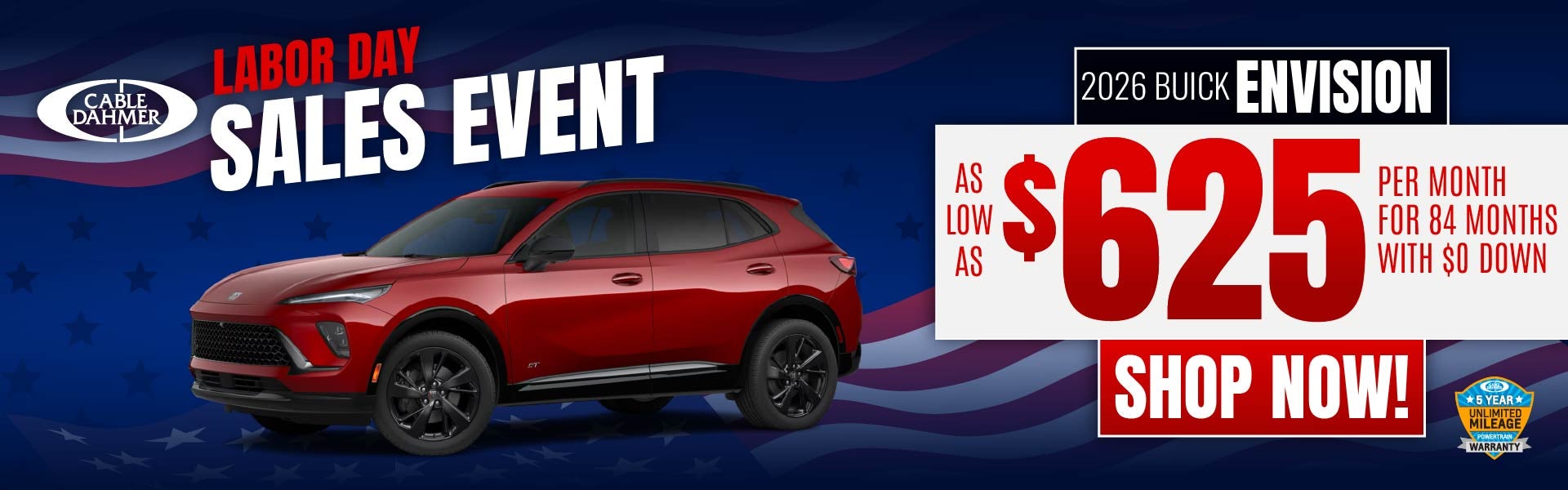2026 Buick Envision as low as $625 a month