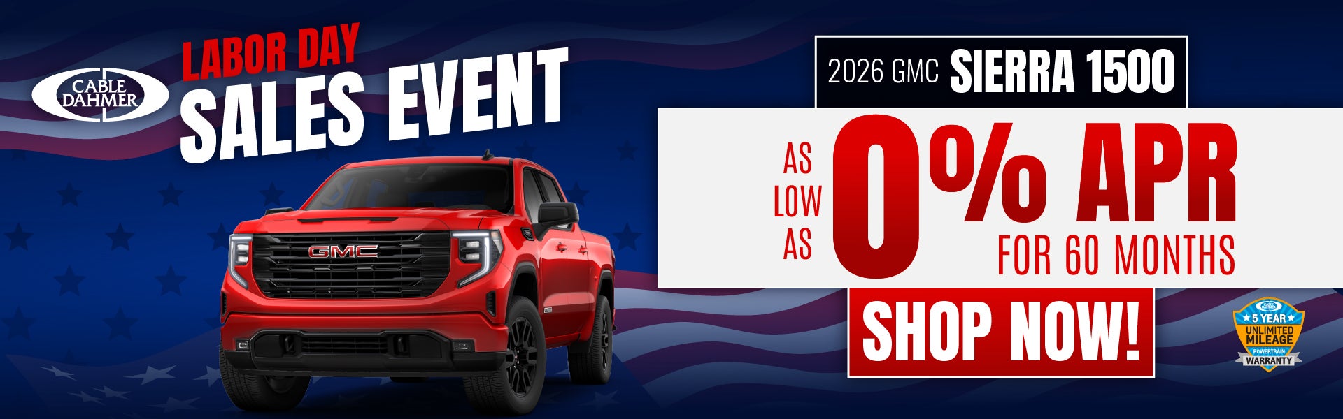 2026 GMC Sierra 1500 as low as 0% APR for 60 months 